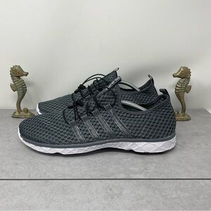 DLGJPA Men's Lightweight Quick Drying Aqua Water Shoes Sport Walking Gray SZ 12